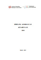 Birillik Azərbaycan Kitabiyyatı – 2010